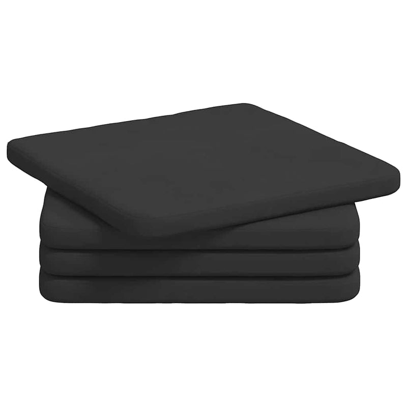 Load image into Gallery viewer, Vidaxl zitkussens 4 pcs zwart 40 x 40 x 3 cm microvezel stof