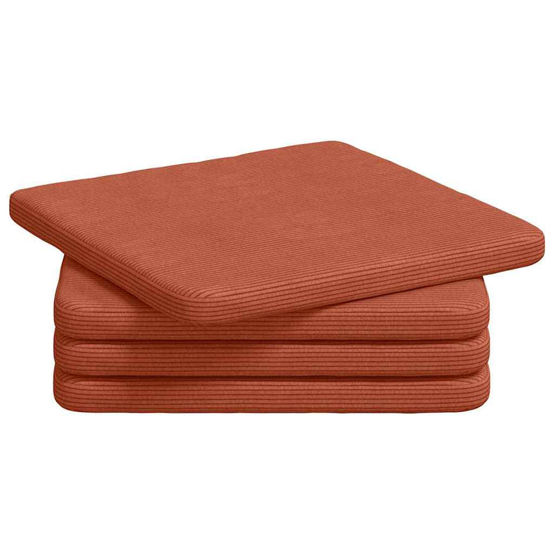 Load image into Gallery viewer, Vidaxl zitkussens 4 pcs rood-oranje 40 x 40 x 3 cm katoen stof