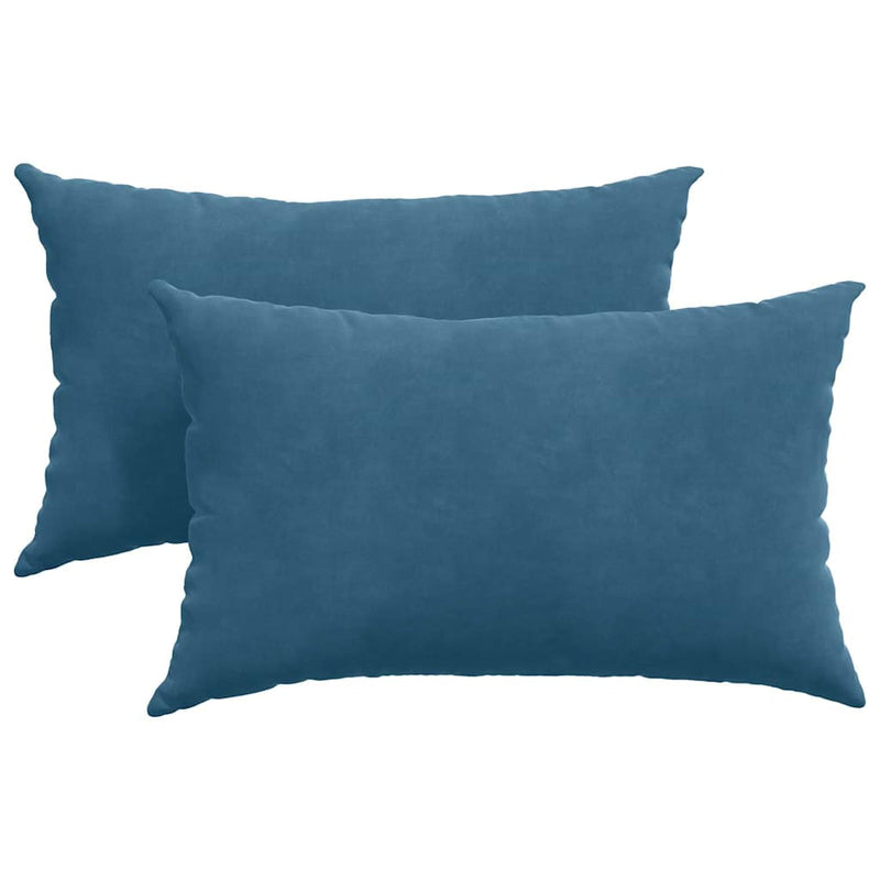 Load image into Gallery viewer, Vidaxl sofa kussens 2 stuks blauw 50 x 30 cm cordstof