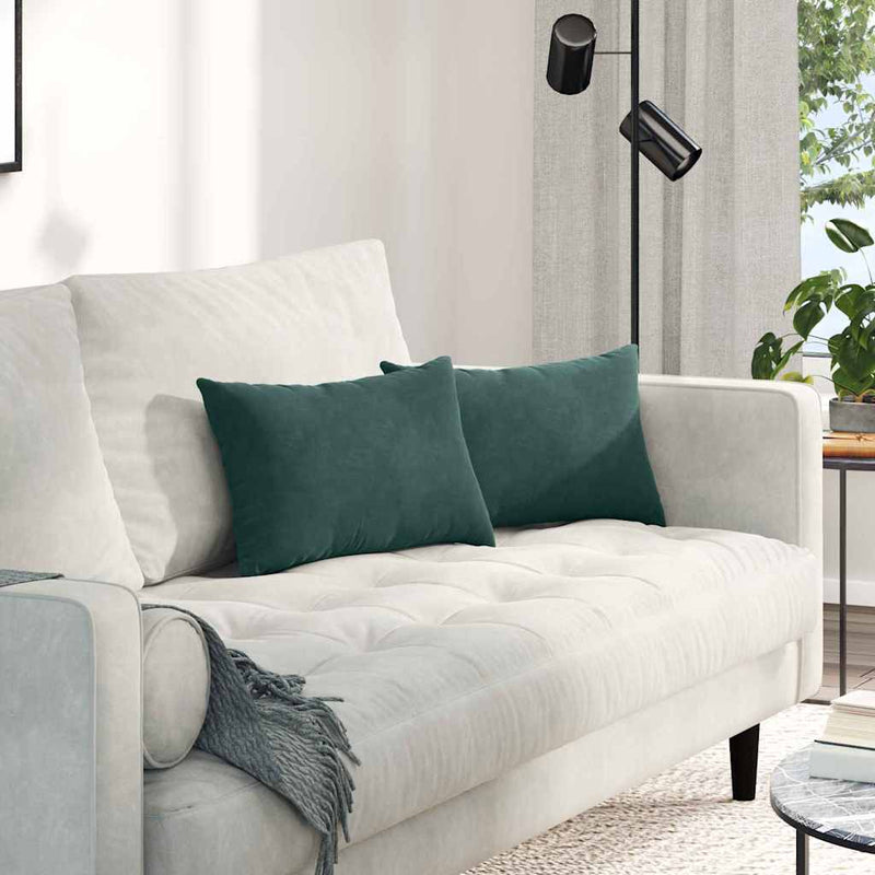 Load image into Gallery viewer, Vidaxl sofa kussens 2 stuks donkergroen 50 x 30 cm cordstof