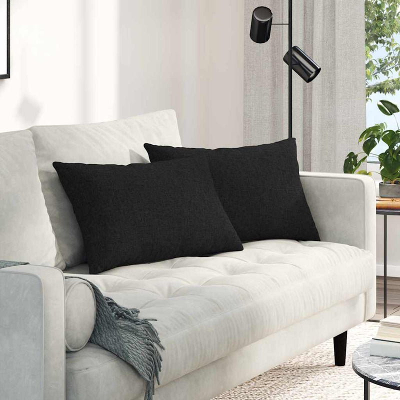 Load image into Gallery viewer, Vidaxl sofa kussens 2 pcs zwart 60 x 40 cm stof