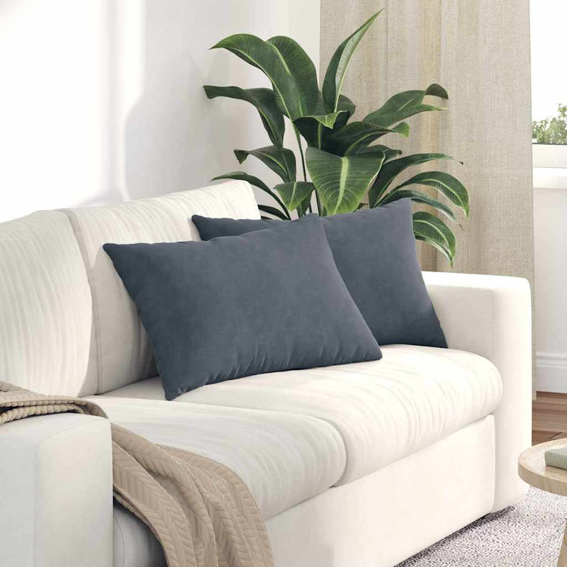 Load image into Gallery viewer, Vidaxl sofa kussens 2 stuks donkergrijs 60 x 40 cm cordstof
