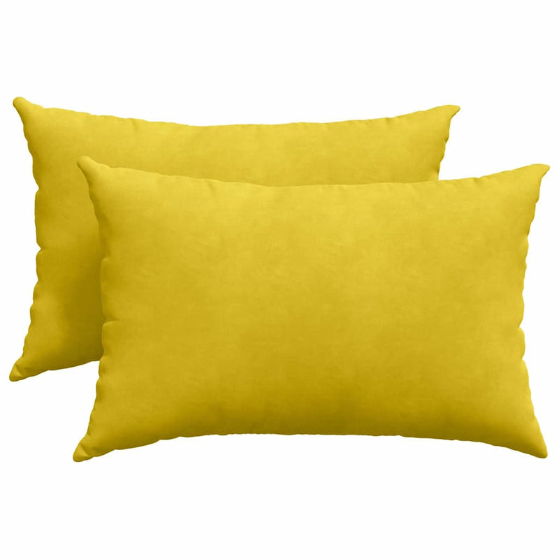 Load image into Gallery viewer, Vidaxl sofa kussens 2 stuks geel 60 x 40 cm cordstof