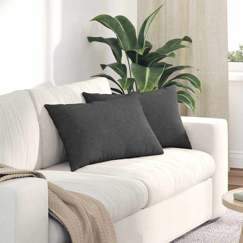 Load image into Gallery viewer, Vidaxl sofa kussens 2 stuks donkergrijs 60 x 40 cm cordstof