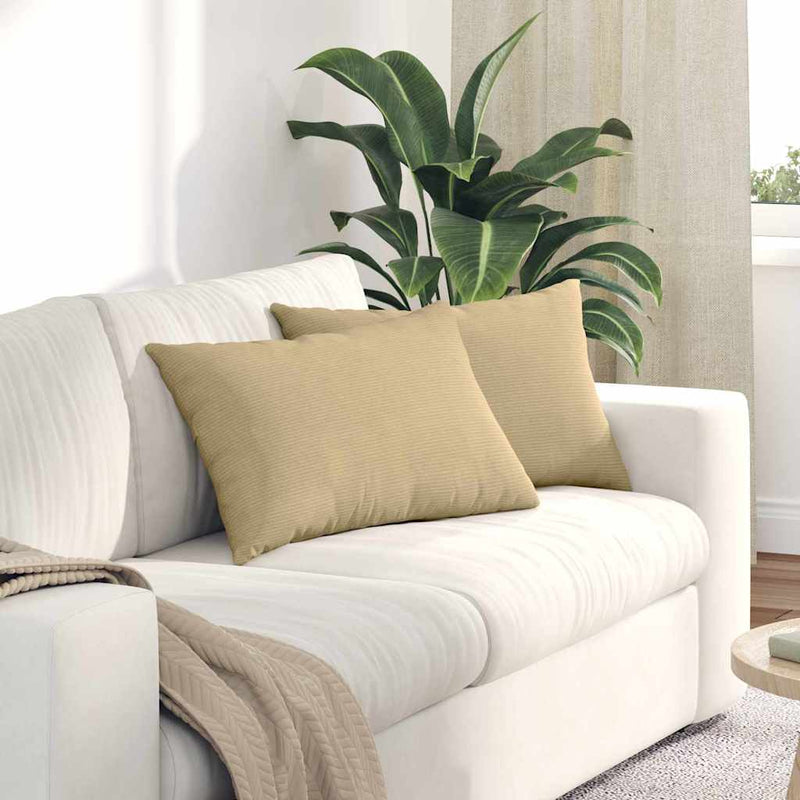 Load image into Gallery viewer, Vidaxl sofa kussens 2 stuks grijs groen 60 x 40 cm cordstof