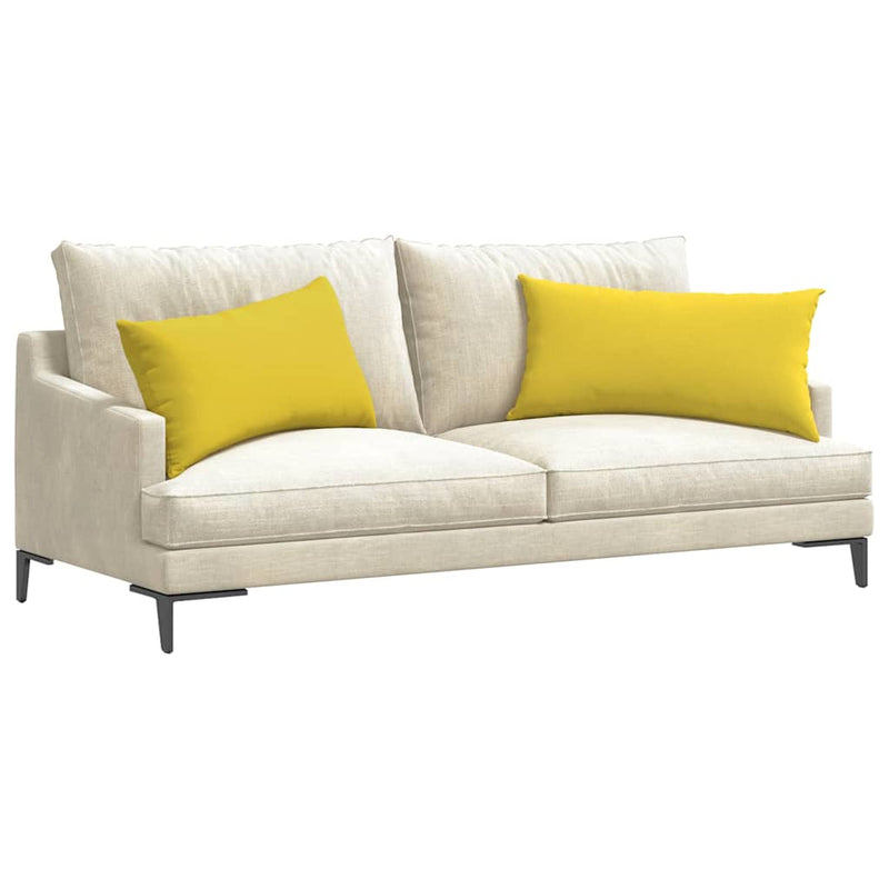 Load image into Gallery viewer, Vidaxl sofa kussens 2 pcs lichtgeel 80 x 40 cm stof