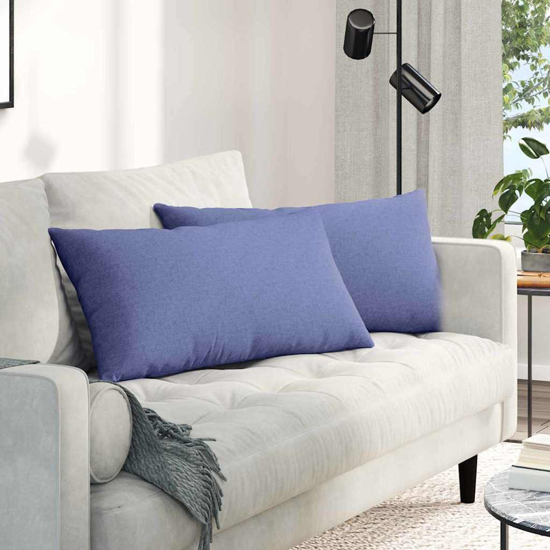 Load image into Gallery viewer, Vidaxl sofa kussens 2 pcs jeans blauw 80 x 40 cm stof
