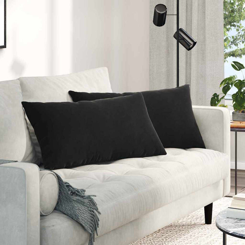 Load image into Gallery viewer, Vidaxl sofa kussens 2 stuks zwart 80 x 40 cm cordstof