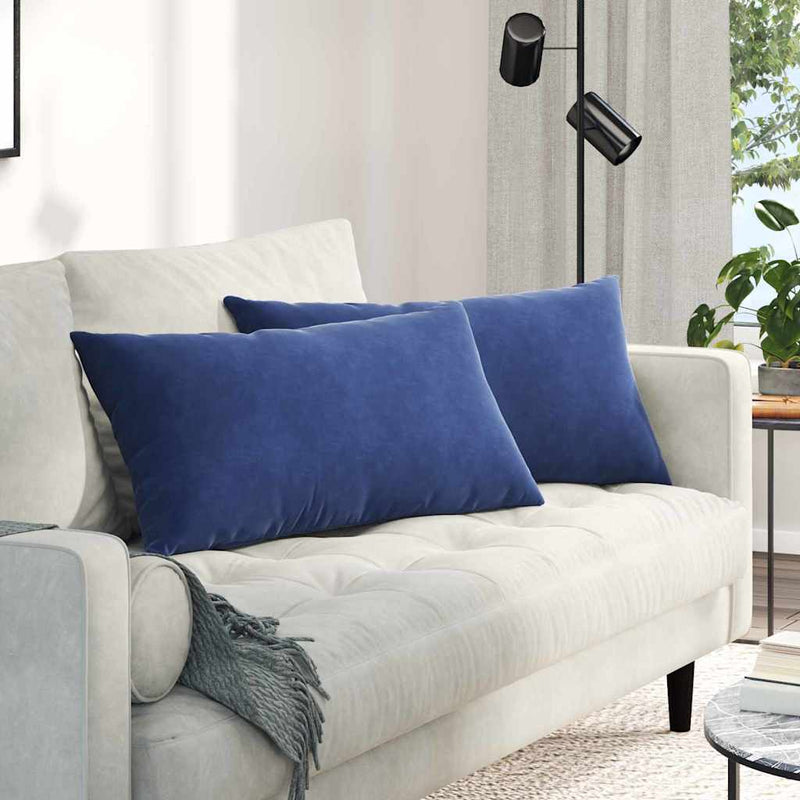 Load image into Gallery viewer, Vidaxl sofa kussens 2 stuks politieblauw 80 x 40 cm cordstof