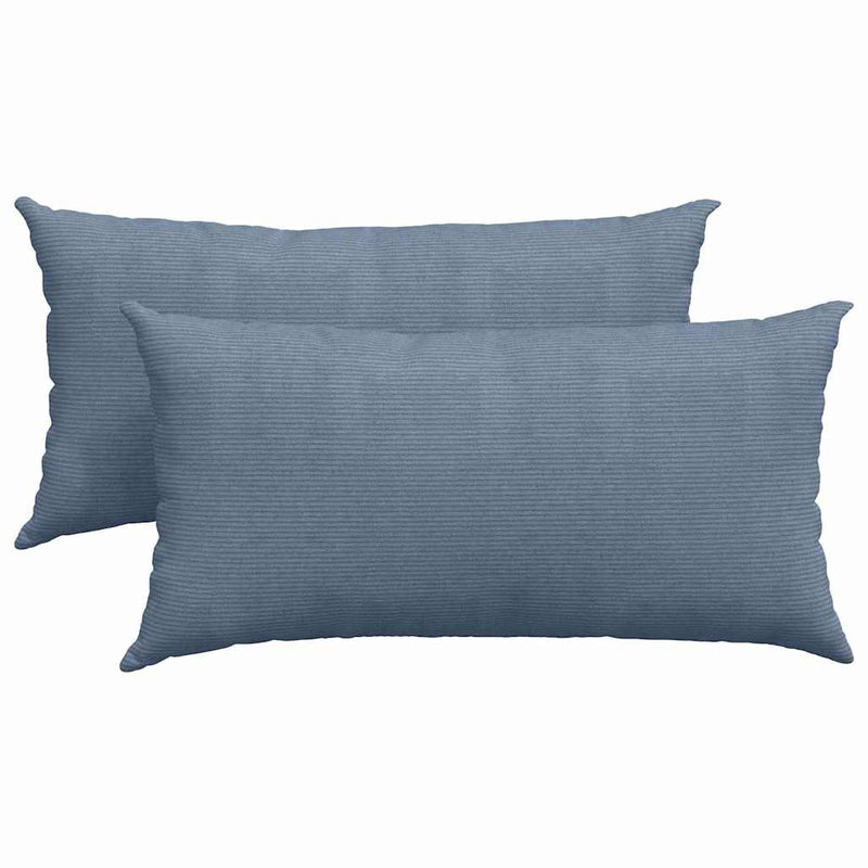 Load image into Gallery viewer, Vidaxl sofa kussens 2 stuks blauw 80 x 40 cm cordstof