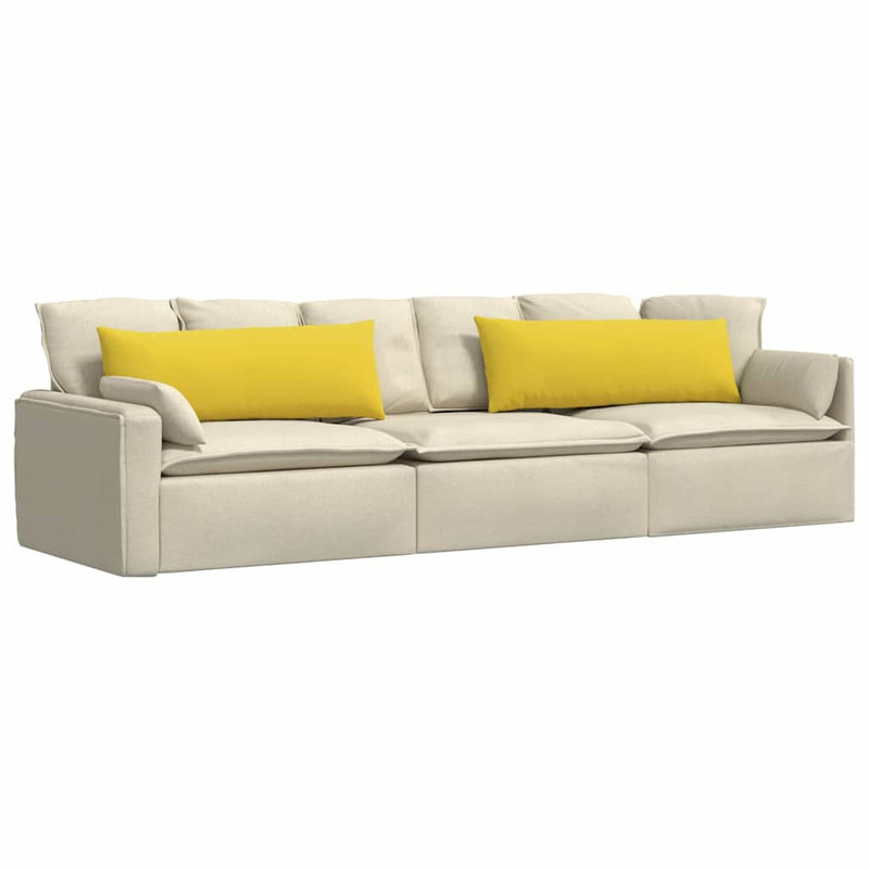 Load image into Gallery viewer, Vidaxl sofa kussens 2 pcs lichtgeel 120 x 40 cm stof