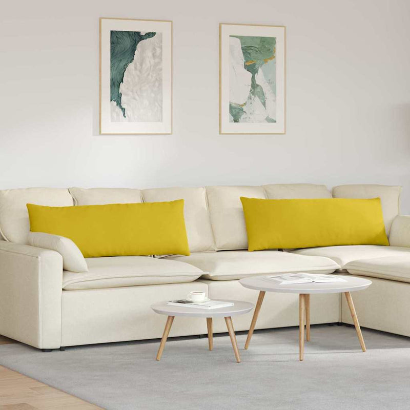 Load image into Gallery viewer, Vidaxl sofa kussens 2 stuks geel 120 x 40 cm cordstof
