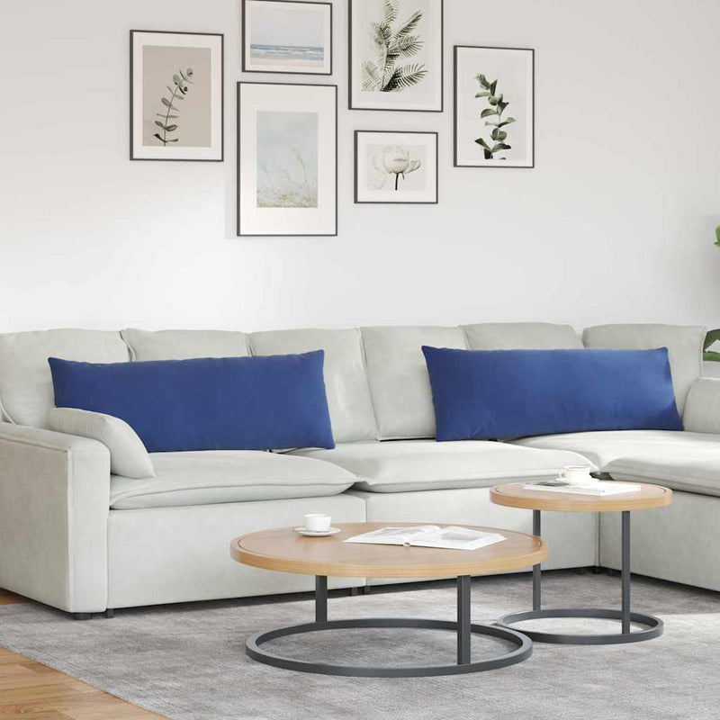 Load image into Gallery viewer, Vidaxl sofa kussens 2 stuks politieblauw 120 x 40 cm cordstof