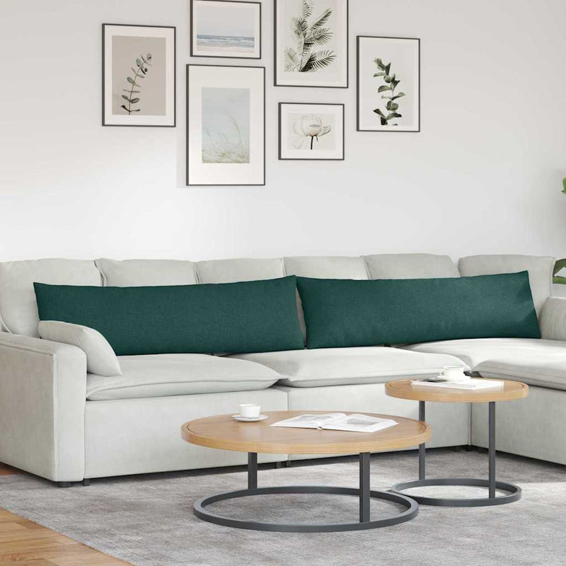 Load image into Gallery viewer, Vidaxl sofa kussens 2 pcs donkergroen 145 x 40 cm stof
