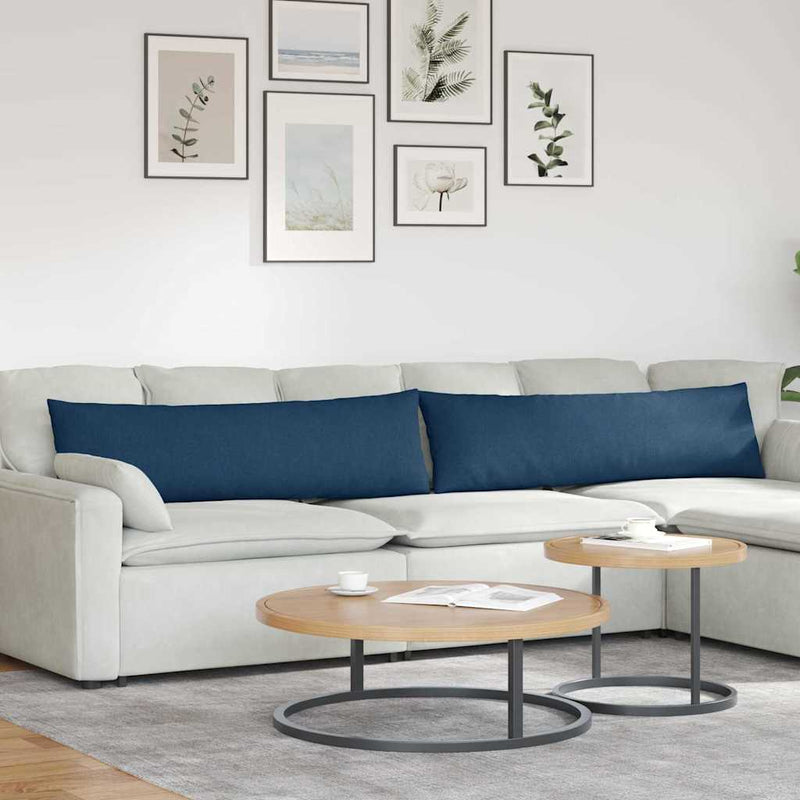 Load image into Gallery viewer, Vidaxl sofa kussens 2 stuks blauw 145 x 40 cm stof