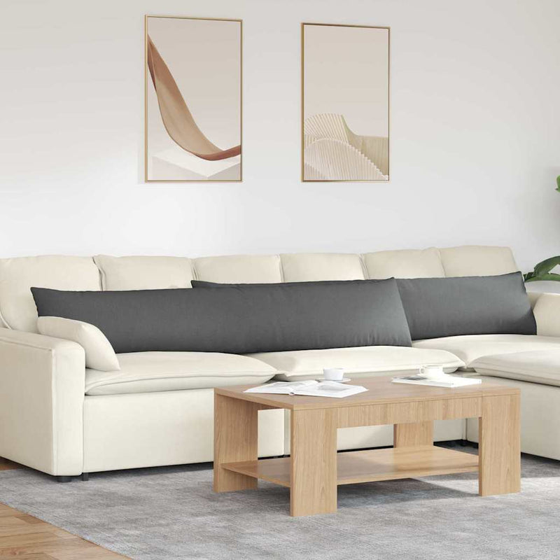 Load image into Gallery viewer, Vidaxl sofa kussens 2 pcs donkergrijs 200 x 40 cm stof
