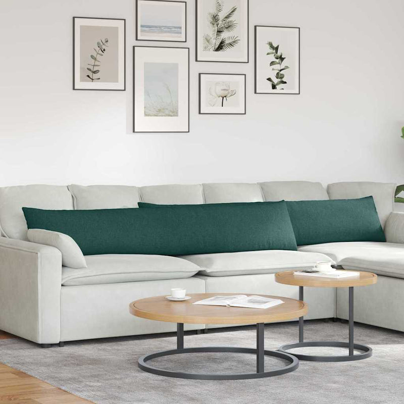 Load image into Gallery viewer, Vidaxl sofa kussens 2 pcs donkergroen 200 x 40 cm stof