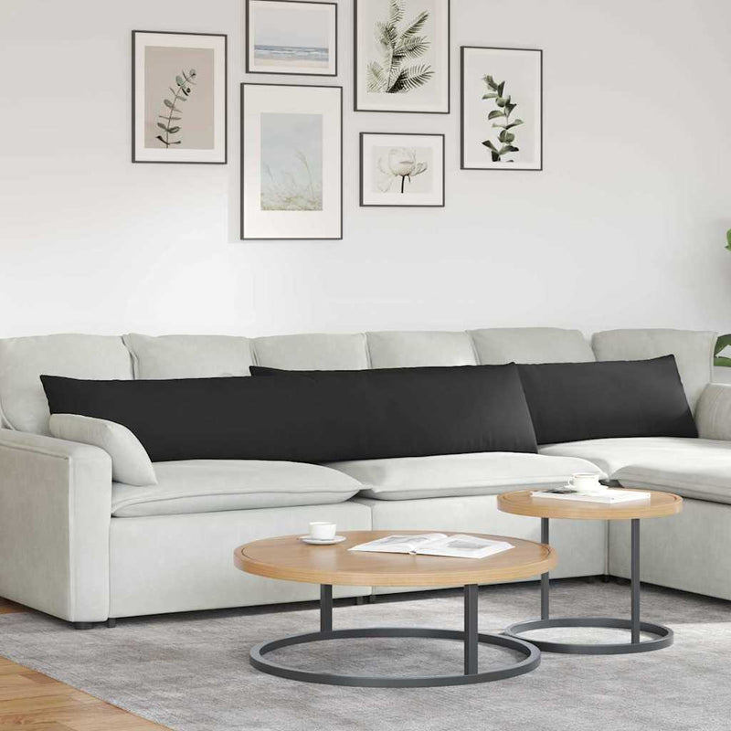 Load image into Gallery viewer, Vidaxl sofa kussens 2 stuks zwart 200 x 40 cm stof