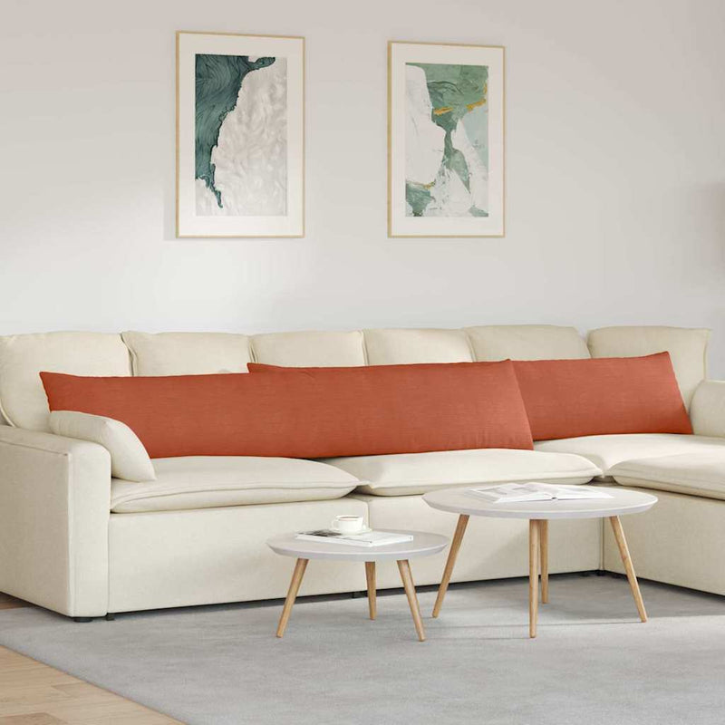Load image into Gallery viewer, Vidaxl sofa kussens 2 stuks rood-oranje 200 x 40 cm cordstof