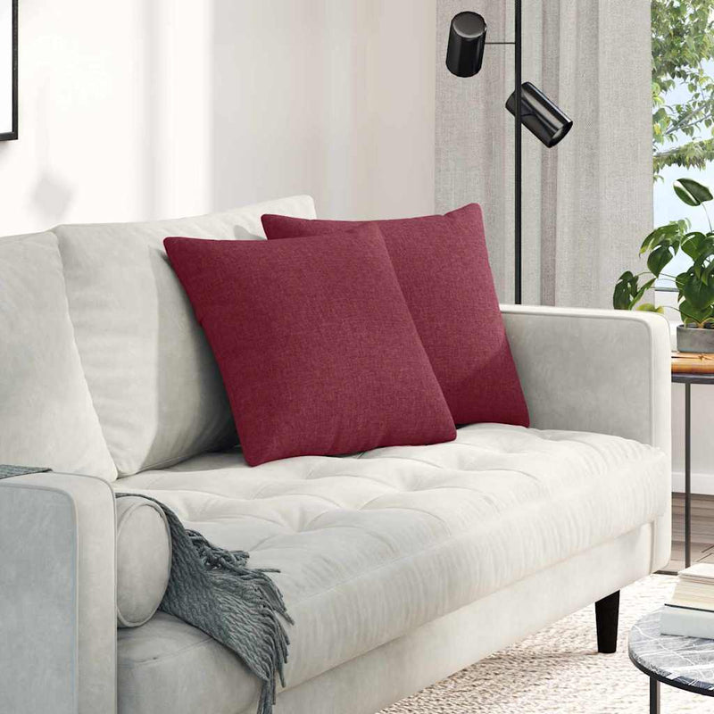 Load image into Gallery viewer, Vidaxl sofa kussens 2 pcs wijnrood 45 x 45 cm stof