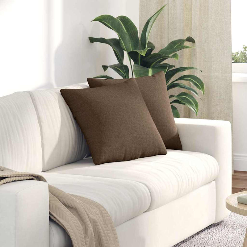 Load image into Gallery viewer, Vidaxl sofa kussens 2 pcs bruin 45 x 45 cm stof
