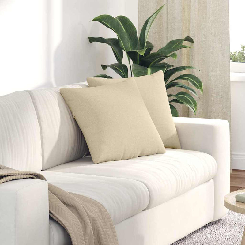 Load image into Gallery viewer, Vidaxl sofa kussens 2 pcs crème 45 x 45 cm stof