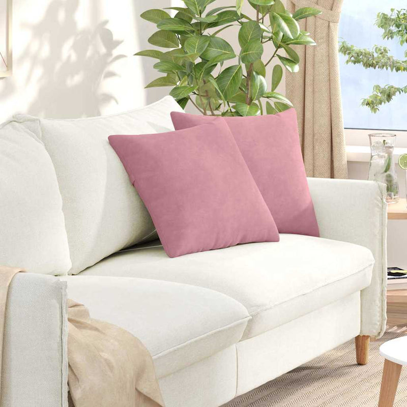 Load image into Gallery viewer, Vidaxl sofa kussens 2 stuks roze 45 x 45 cm cordstof
