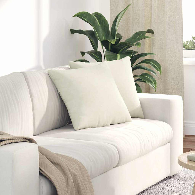 Load image into Gallery viewer, Vidaxl sofa kussens 2 stuks crème 45 x 45 cm cordstof