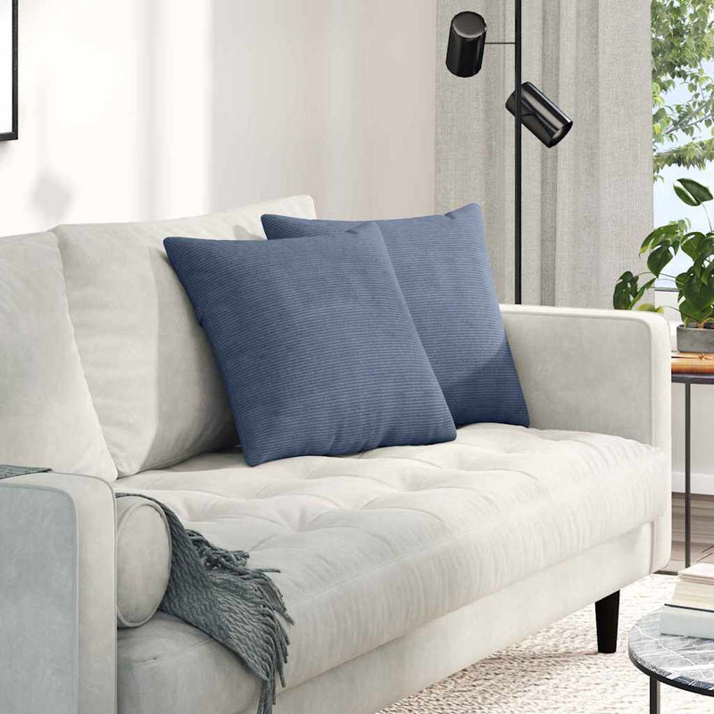 Load image into Gallery viewer, Vidaxl sofa kussens 2 stuks blauw 45 x 45 cm cordstof