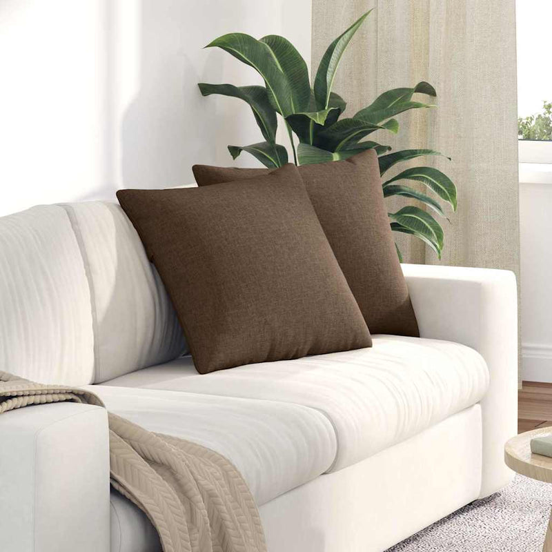 Load image into Gallery viewer, Vidaxl sofa kussens 2 pcs bruin 50 x 50 cm stof