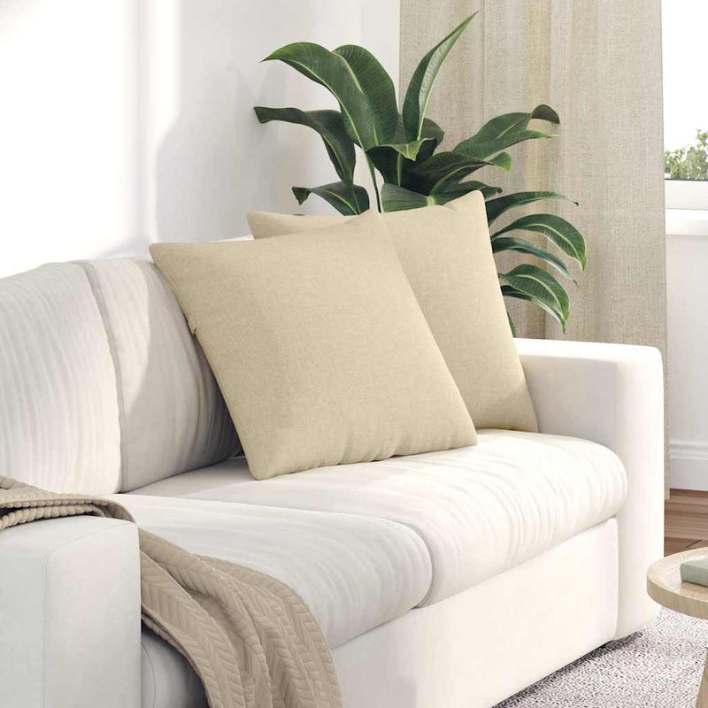 Load image into Gallery viewer, Vidaxl sofa kussens 2 pcs crème 50 x 50 cm stof