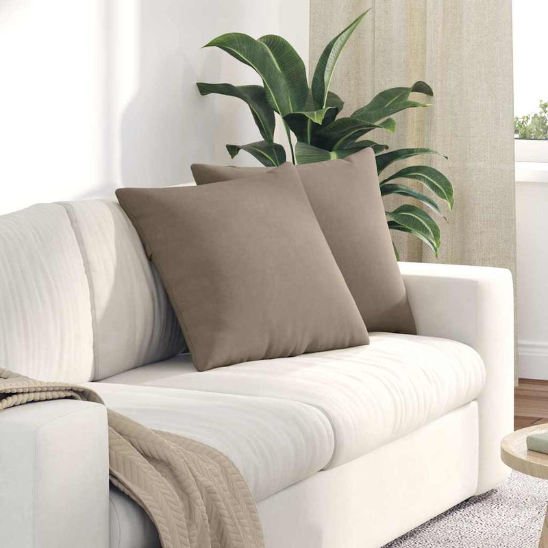 Load image into Gallery viewer, Vidaxl sofa kussens 2 stuks taupe 50 x 50 cm stof