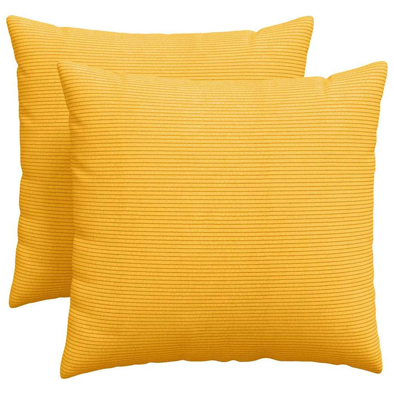 Load image into Gallery viewer, Vidaxl sofa kussens 2 stuks lichtgeel 50 x 50 cm cordstof