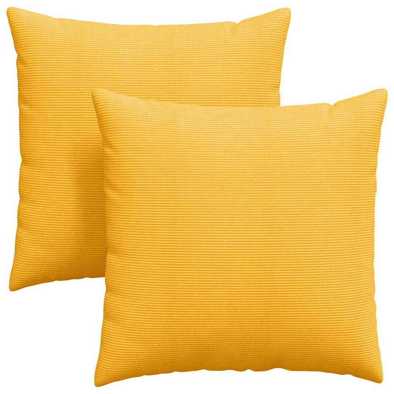 Load image into Gallery viewer, Vidaxl sofa kussens 2 stuks lichtgeel 60 x 60 cm cordstof