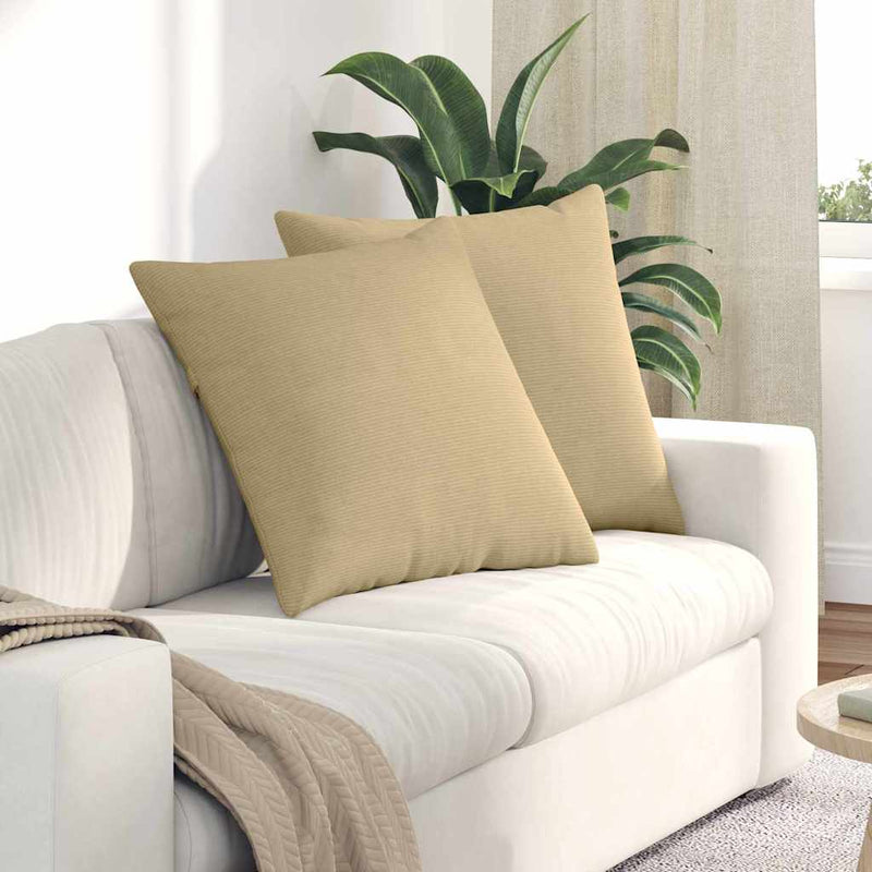 Load image into Gallery viewer, Vidaxl sofa kussens 2 stuks grijs groen 80 x 80 cm cordstof