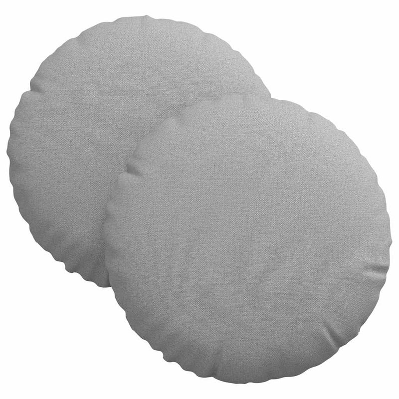 Load image into Gallery viewer, Vidaxl zitkussens 2 pcs wolkengrijs ø30 x 13 cm stof