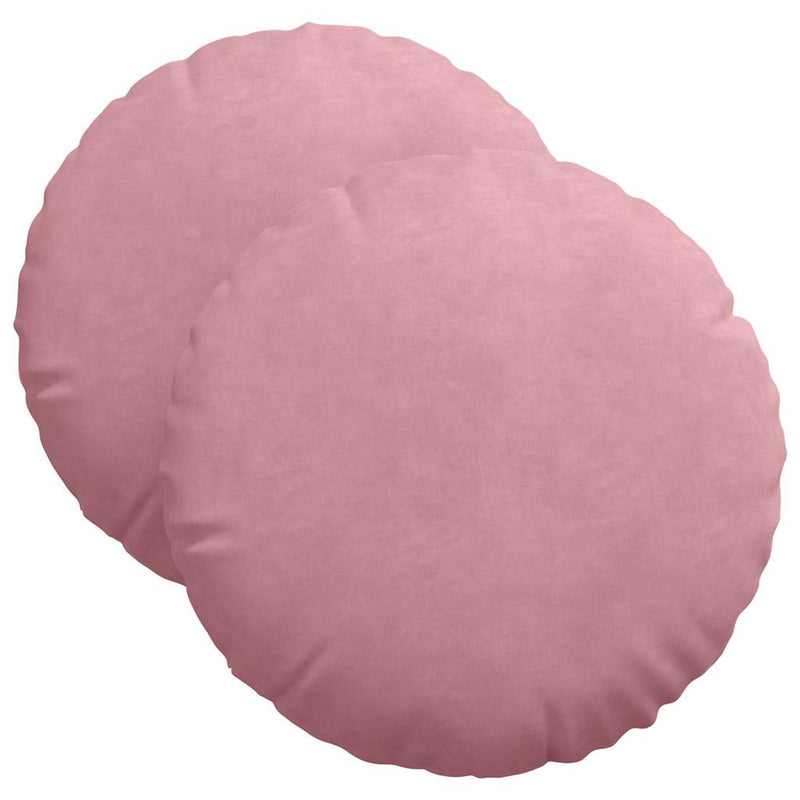Load image into Gallery viewer, Vidaxl zitkussens 2 stuks roze ø 40 x 13 cm fluweel