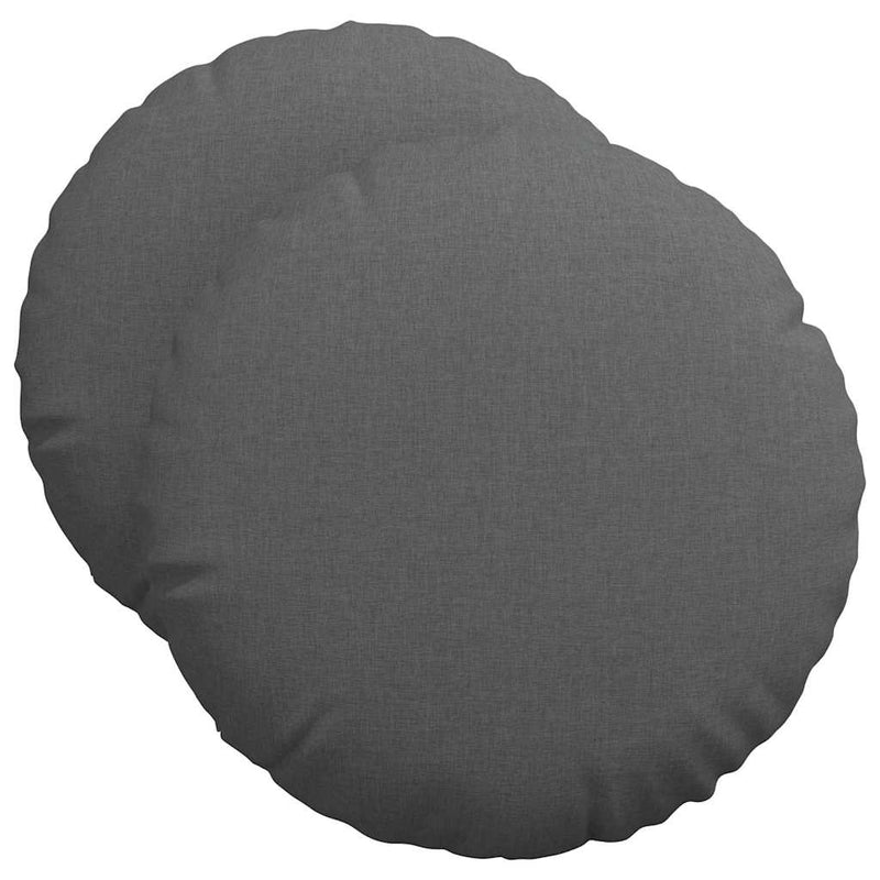 Load image into Gallery viewer, Vidaxl zitkussens 2 pcs donkergrijs ø50 x 19 cm stof