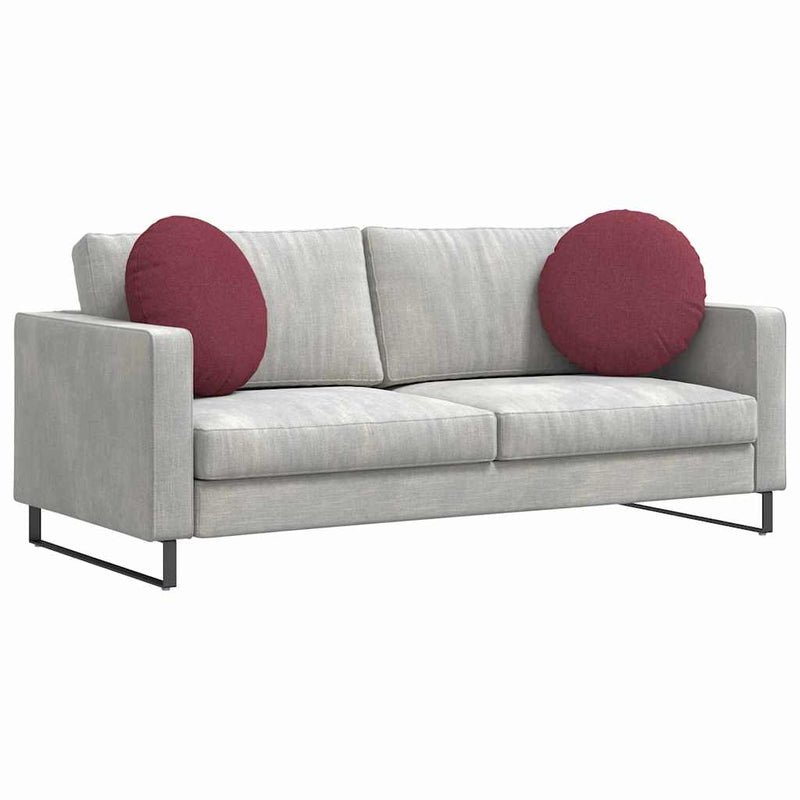 Load image into Gallery viewer, Vidaxl zitkussens 2 pcs wijnrood ø50 x 19 cm stof