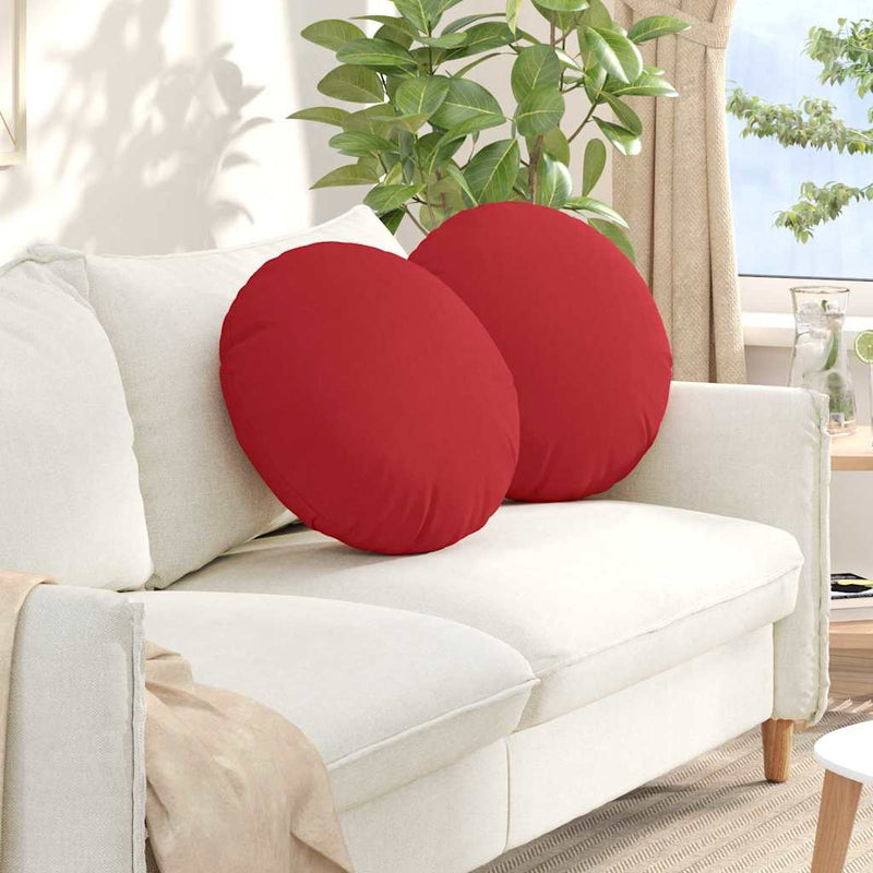 Load image into Gallery viewer, Vidaxl zitkussens 2 pcs rood ø50 x 19 cm stof