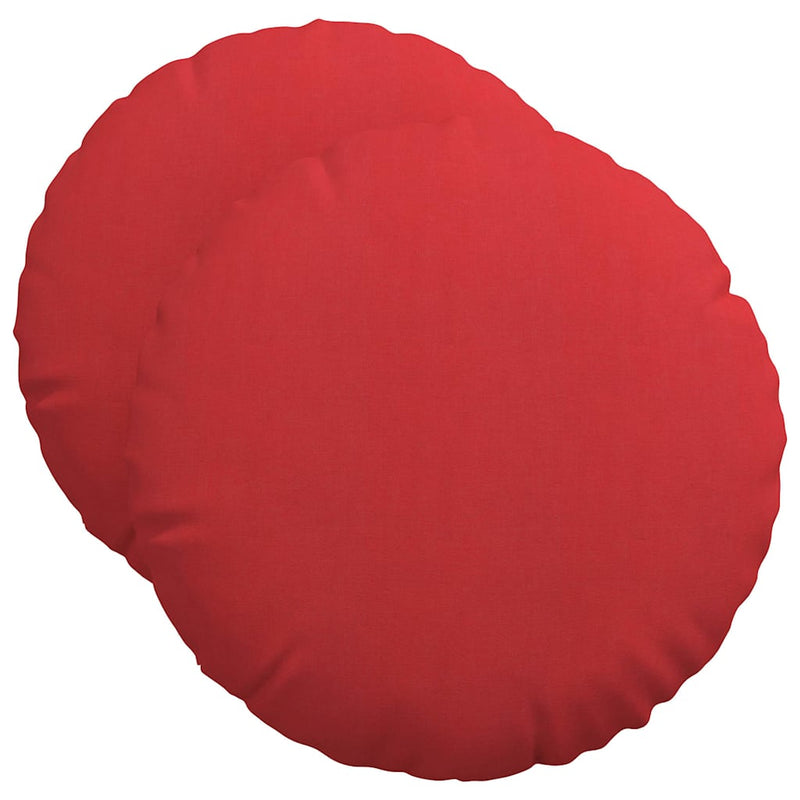 Load image into Gallery viewer, Vidaxl zitkussens 2 pcs rood ø50 x 19 cm stof