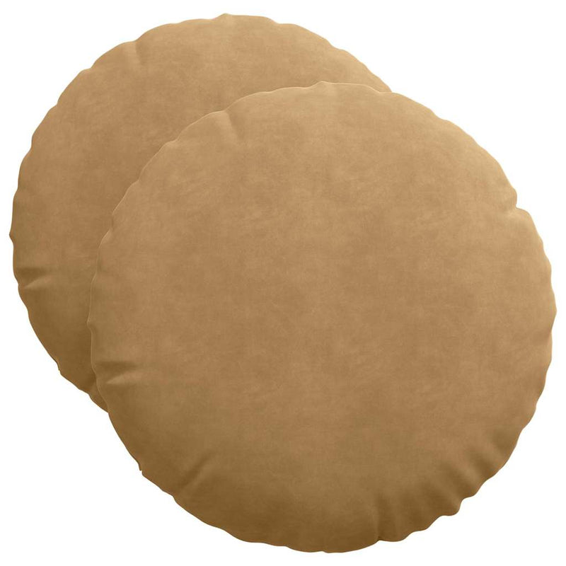 Load image into Gallery viewer, Vidaxl zitkussens 2 pcs bruin ø50 x 19 cm fluweel