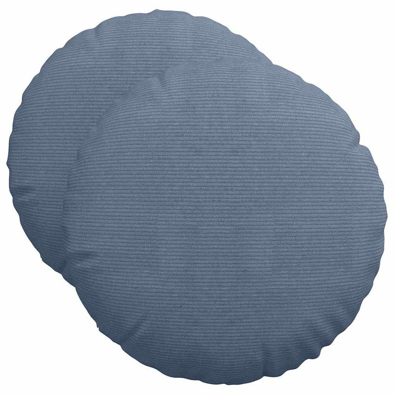 Load image into Gallery viewer, Vidaxl zitkussens 2 pcs blauw ø 50 cm katoen stof