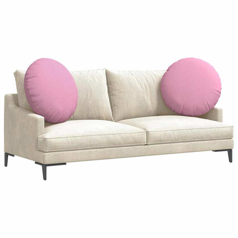 Load image into Gallery viewer, Vidaxl zitkussens 2 pcs roze ø60 x 21 cm stof