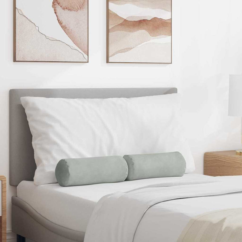 Load image into Gallery viewer, Vidaxl bolster kussens 2 stuks lichtgrijs ø 15 x 40 cm cordstof