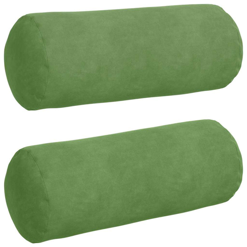 Load image into Gallery viewer, Vidaxl bolster kussens 2 stuks lichtgroen ø 15 x 40 cm cordstof