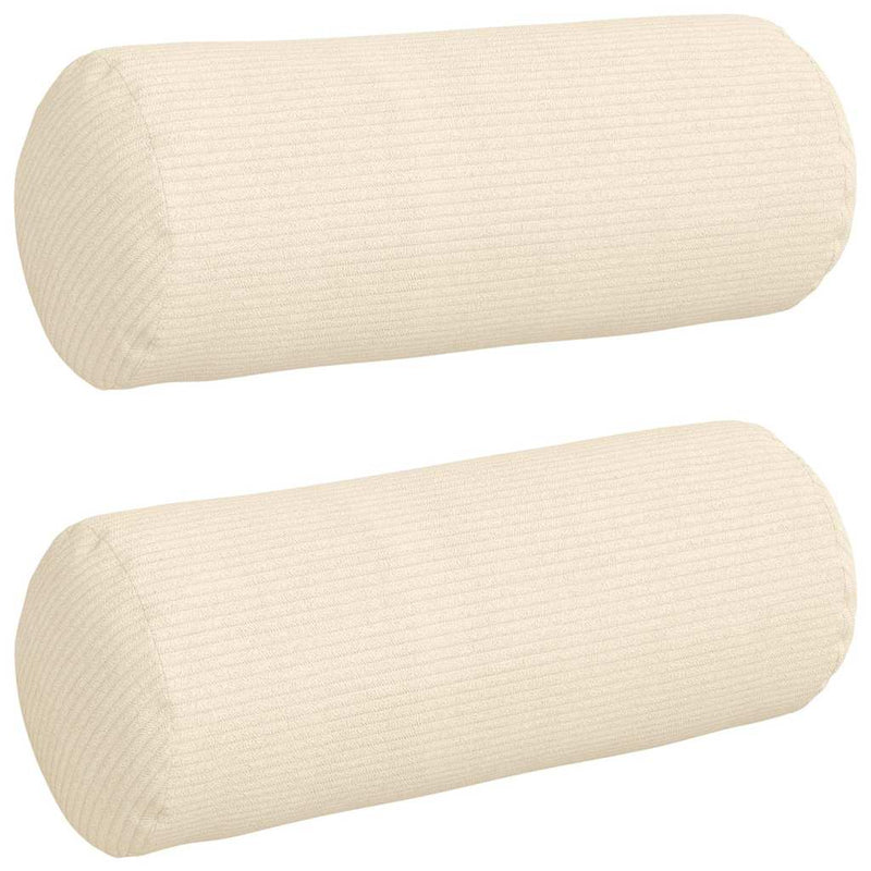 Load image into Gallery viewer, Vidaxl bolster kussens 2 stuks crème ø 15 x 40 cm cordstof