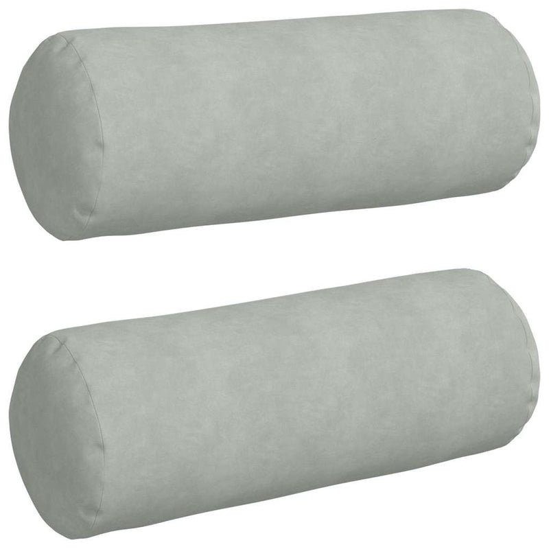 Load image into Gallery viewer, Vidaxl bolster kussens 2 stuks lichtgrijs ø 25 x 70 cm cordstof