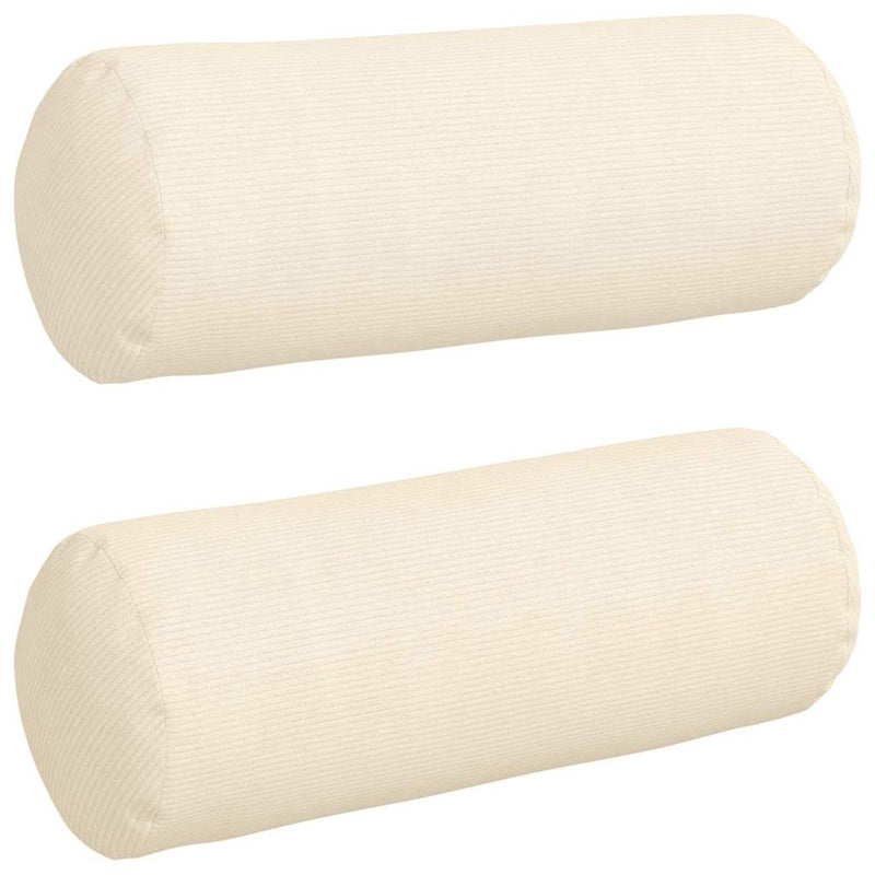 Load image into Gallery viewer, Vidaxl bolster kussens 2 stuks crème ø 25 x 70 cm cordstof