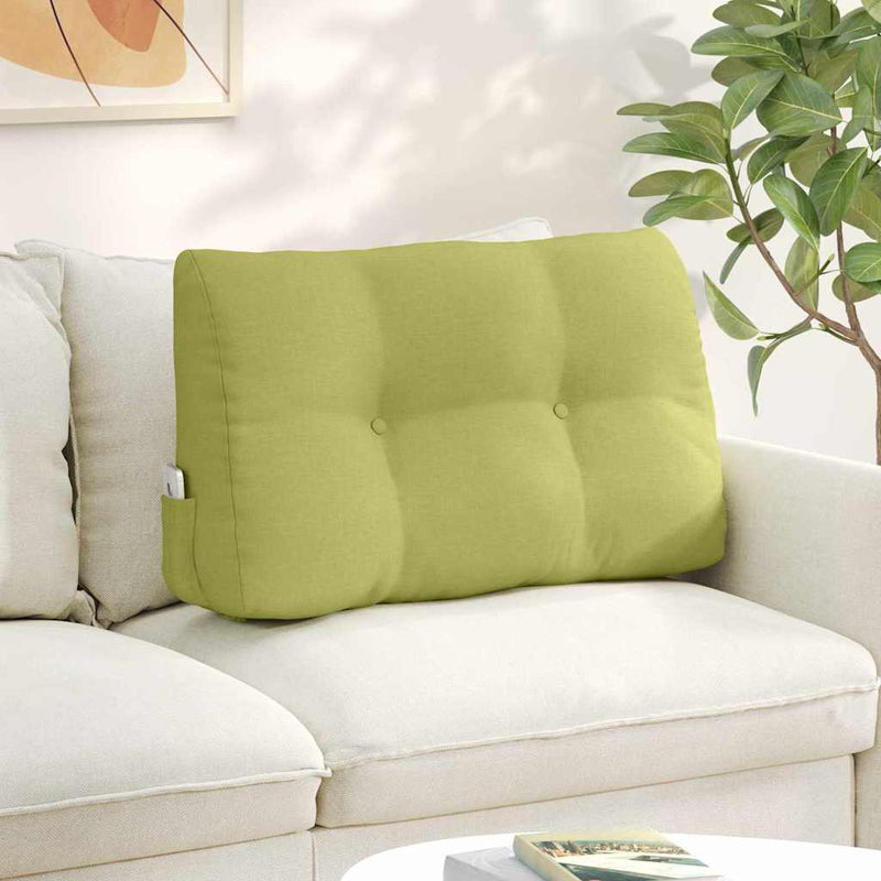 Load image into Gallery viewer, Vidaxl rugkussen lichtgroen 80 x 24 x 50 cm stof